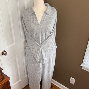 GAP Light Gray Collared Track Pants & Top Set